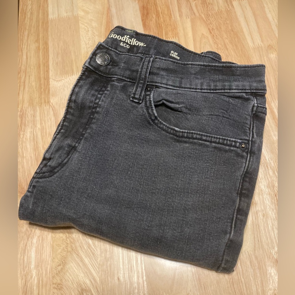 Goodfellow & CO Men’s slim fit insulated winter denim jeans black